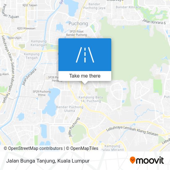 Peta Jalan Bunga Tanjung