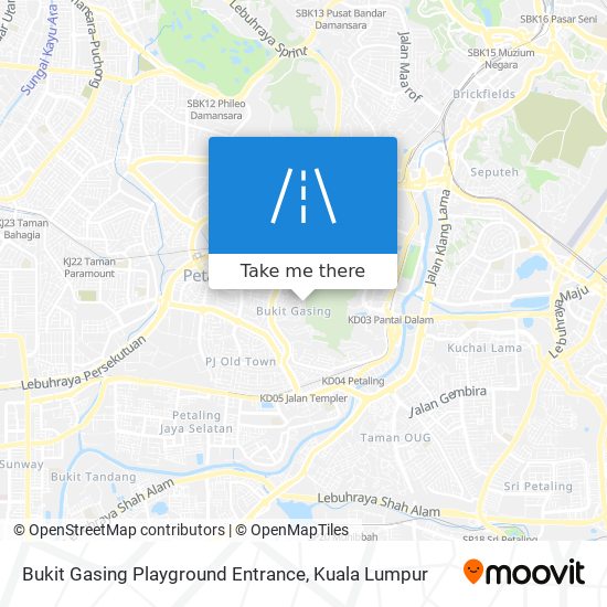 Bukit Gasing Playground Entrance map