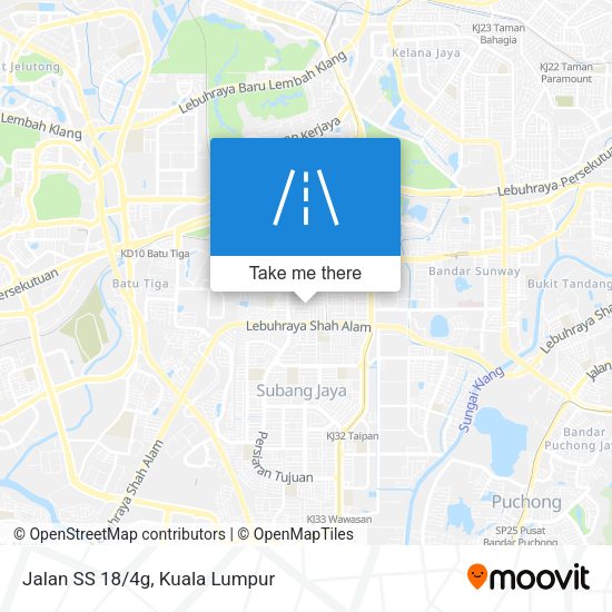 Jalan SS 18/4g map