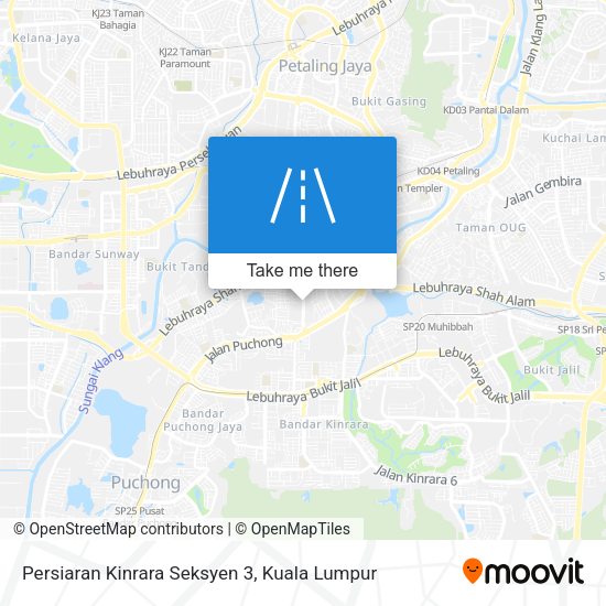 Peta Persiaran Kinrara Seksyen 3