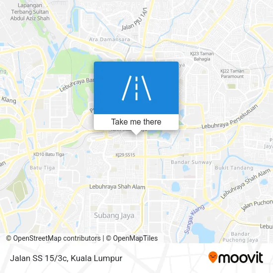 Jalan SS 15/3c map