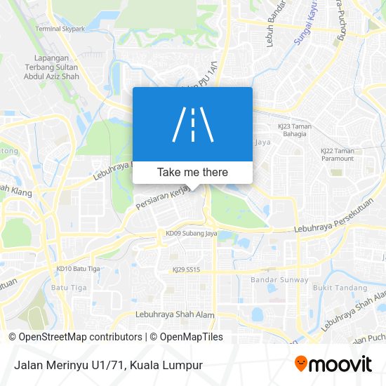 Jalan Merinyu U1/71 map