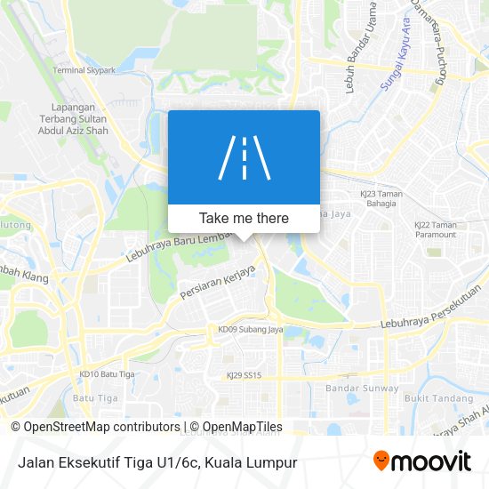 Jalan Eksekutif Tiga U1/6c map