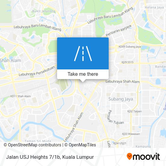 Jalan USJ Heights 7/1b map