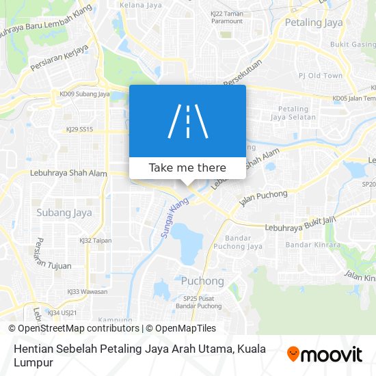 Hentian Sebelah Petaling Jaya Arah Utama map
