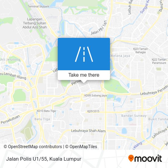 Jalan Polis U1/55 map