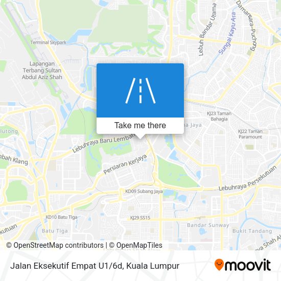 Jalan Eksekutif Empat U1/6d map