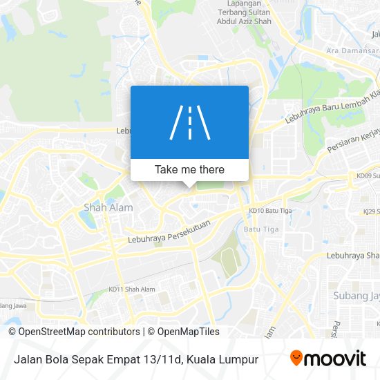 Peta Jalan Bola Sepak Empat 13/11d