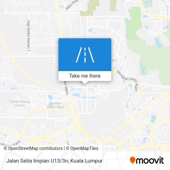 Jalan Setia Impian U13/3n map