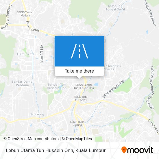 Lebuh Utama Tun Hussein Onn map