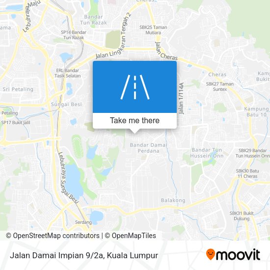 Jalan Damai Impian 9/2a map