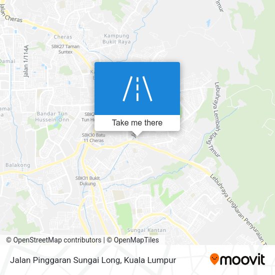 Peta Jalan Pinggaran Sungai Long