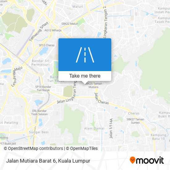 Jalan Mutiara Barat 6 map