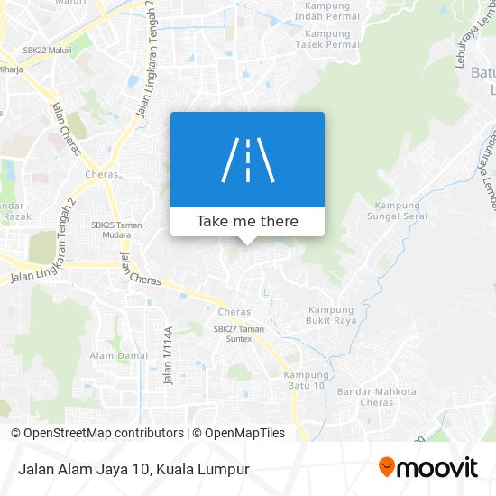 Peta Jalan Alam Jaya 10