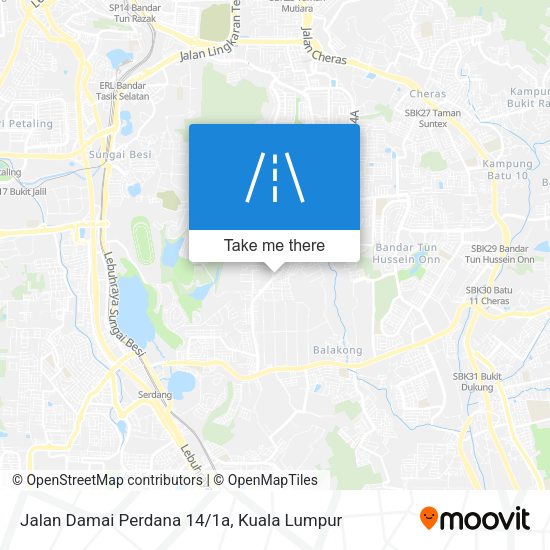 Jalan Damai Perdana 14/1a map