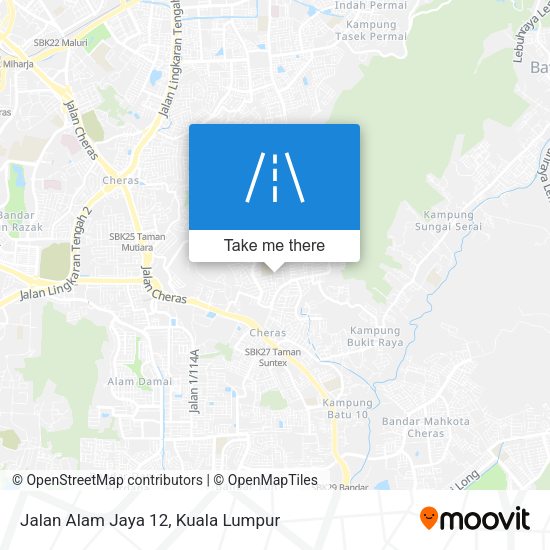 Peta Jalan Alam Jaya 12