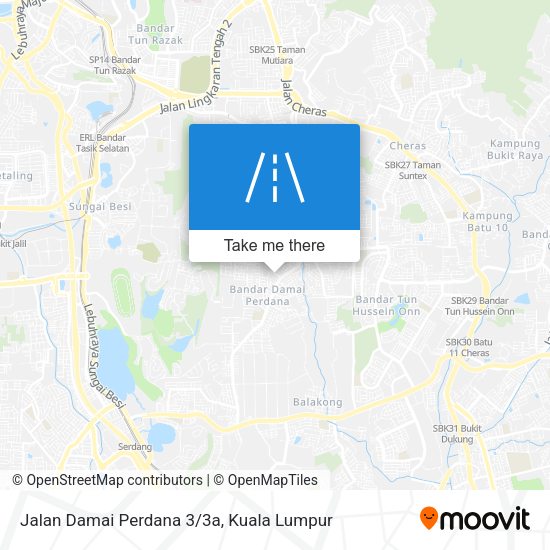 Jalan Damai Perdana 3/3a map
