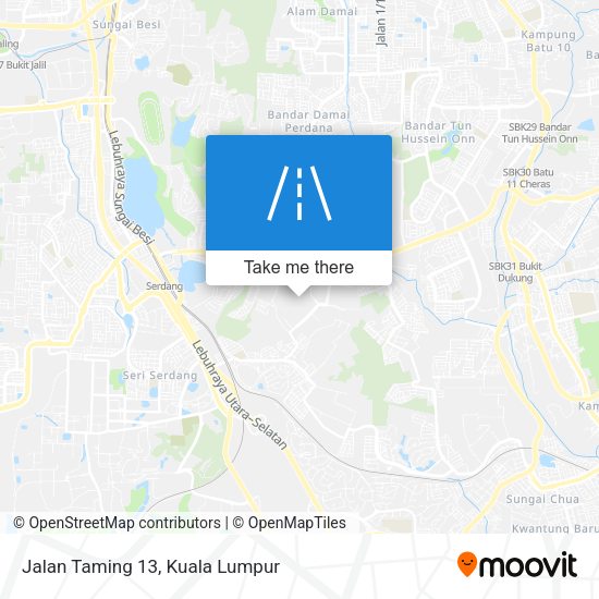 Jalan Taming 13 map