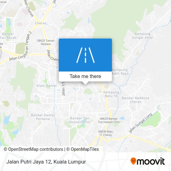 Peta Jalan Putri Jaya 12