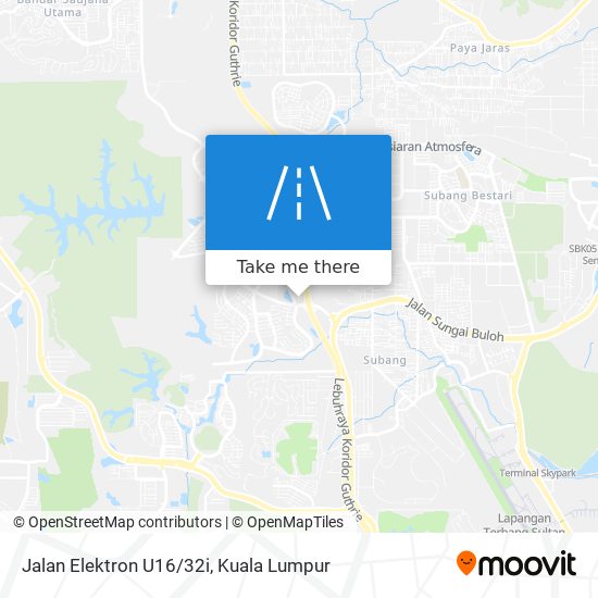 Jalan Elektron U16/32i map