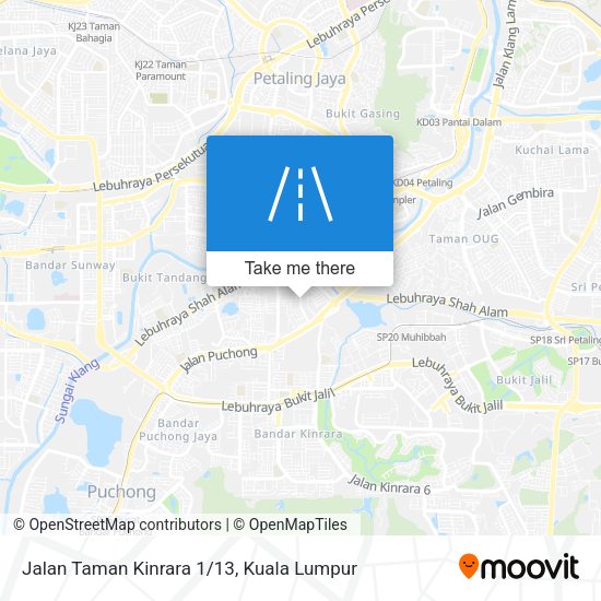 Jalan Taman Kinrara 1/13 map