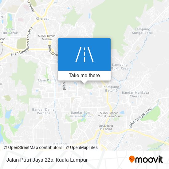 Peta Jalan Putri Jaya 22a