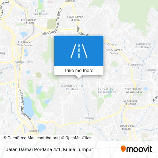 Jalan Damai Perdana 4/1 map