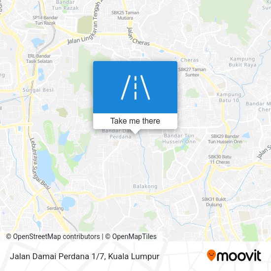 Jalan Damai Perdana 1/7 map