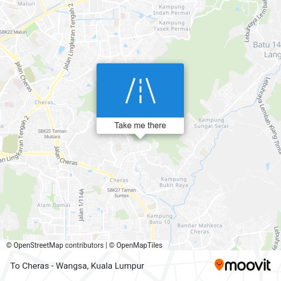 Peta To Cheras - Wangsa