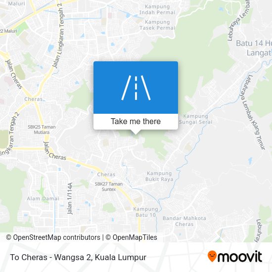 To Cheras - Wangsa 2 map