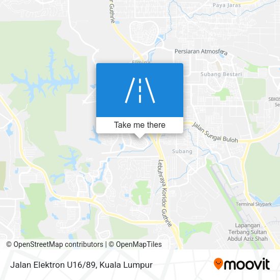 Jalan Elektron U16/89 map