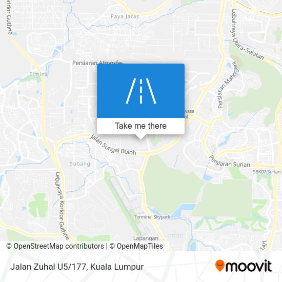 Jalan Zuhal U5/177 map