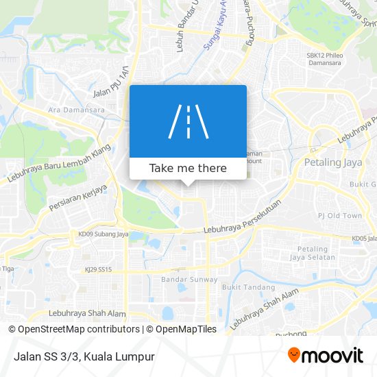 Jalan SS 3/3 map