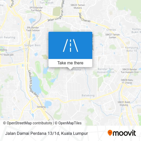 Peta Jalan Damai Perdana 13/1d