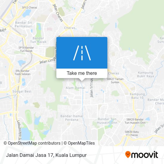 Jalan Damai Jasa 17 map