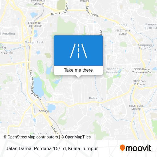Peta Jalan Damai Perdana 15/1d