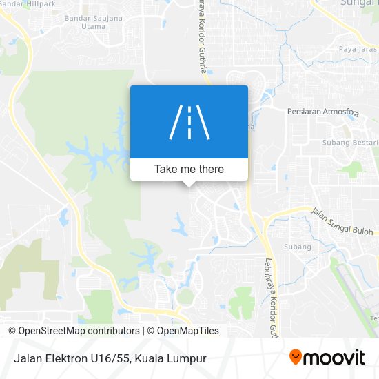 Jalan Elektron U16/55 map