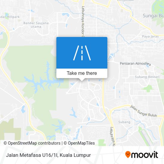 Jalan Metafasa U16/1l map