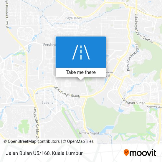 Peta Jalan Bulan U5/168