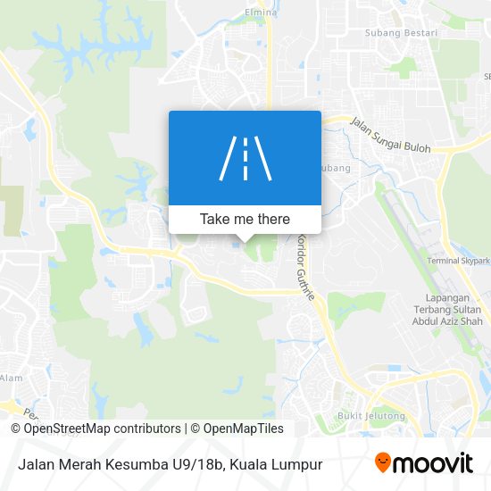 Peta Jalan Merah Kesumba U9/18b