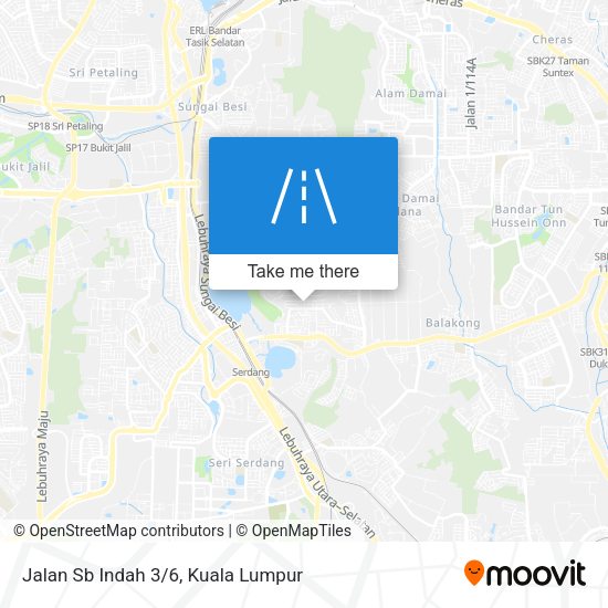 Jalan Sb Indah 3/6 map