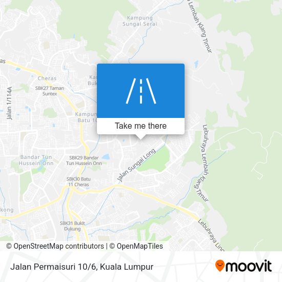 Peta Jalan Permaisuri 10/6