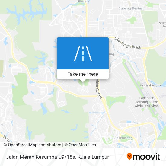 Jalan Merah Kesumba U9/18a map