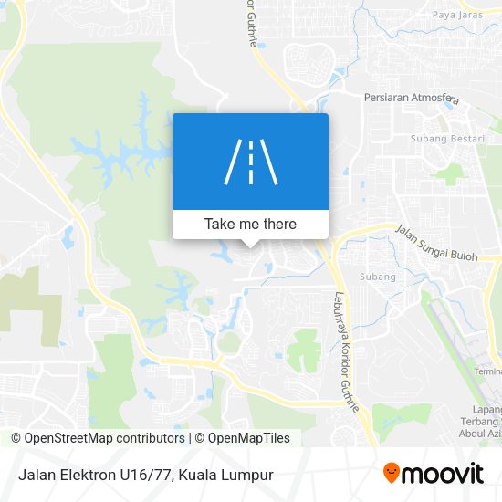 Jalan Elektron U16/77 map