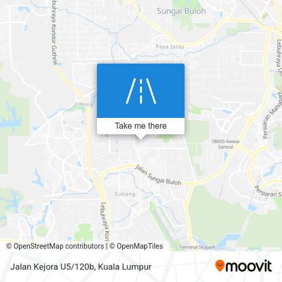 Peta Jalan Kejora U5/120b