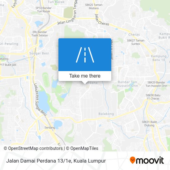 Jalan Damai Perdana 13/1e map