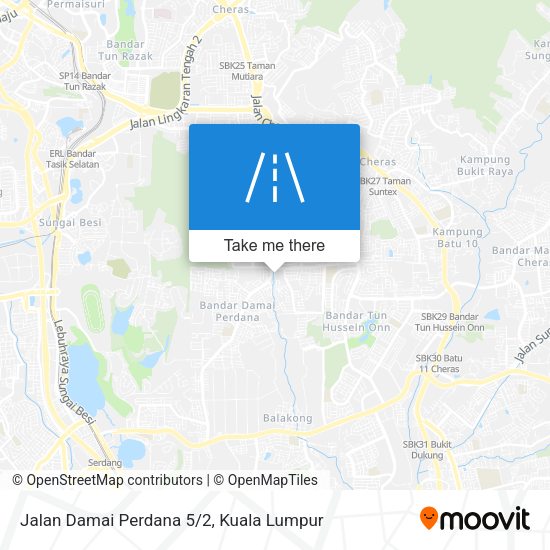 Jalan Damai Perdana 5/2 map