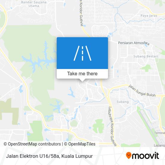 Jalan Elektron U16/58a map
