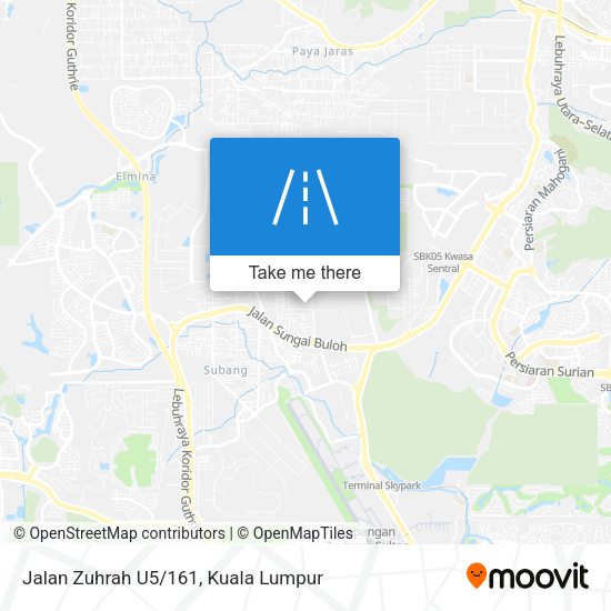 Jalan Zuhrah U5/161 map