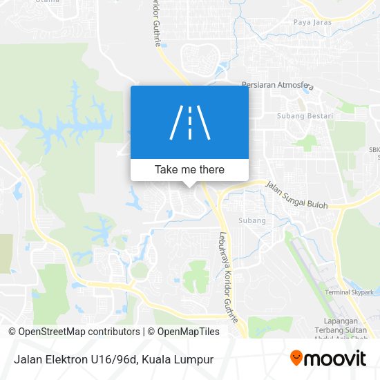 Jalan Elektron U16/96d map